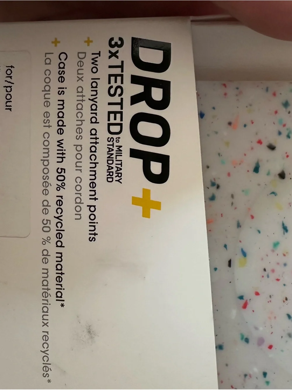 OtterBox Core iPhone 15 ProMax Phone Case - White rainbow confetti speckles - Picture 4 of 4